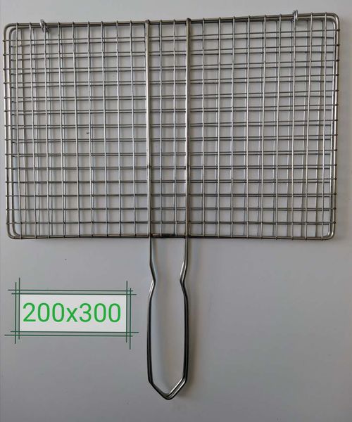 

20cm*30cm stainless steel grilled fish clip with welded wire mesh