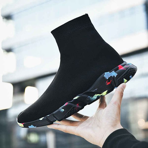 

plus size women's sneakers slip on sports shoes 2020 thick bottom women running shoes high woman sport shoe flat footwear v6