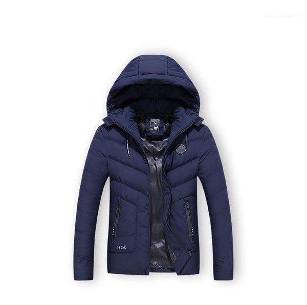 

mens zipper fly homme cotton padded jacket fashion solid mens winter parkas designer thick warm, Black