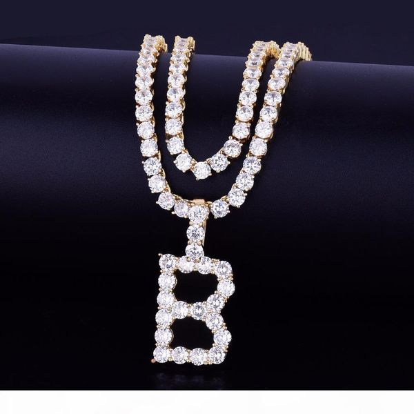 

zircon tennis letters necklaces & pendant custom name charm for men women gold silver fashion hip hop jewelry with cuban chain
