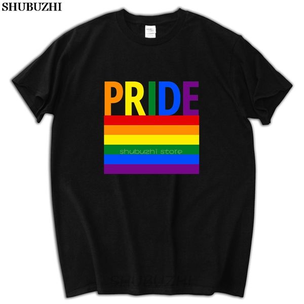 

normal short sleeve organic cotton gay lesbian pride rainbow flag men's t-shirt men t shirt for sale shubuzhi brand sbz5690