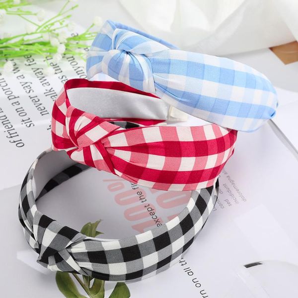 

hair accessories awaytr headbands for women grid hairband sweet cross knot simple girls hoop fashion bezel womens