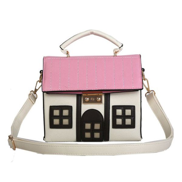 

личность дом shaped кожа женщин сумки 2020 мода креатив девушки коммуникатор crossbody сумки на ремне сумки bolsa feminina