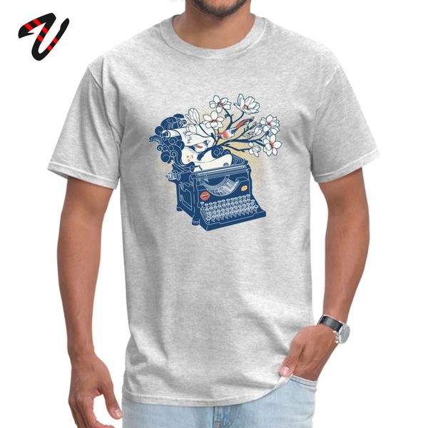 

funky t-shirt typist blossom t shirt men old school classic designer tshirt vintage flower father day tees gray