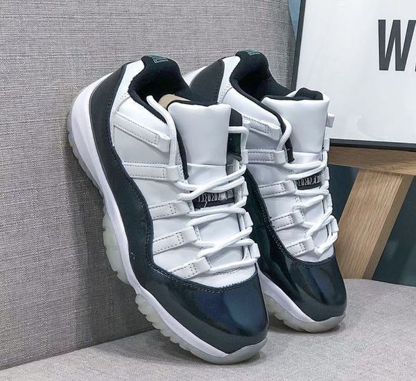 

2020 latest color scheme 36-47 highest quality jumpman 11 designer sneakers men chaussures sports running basketball shoes platform white, Black