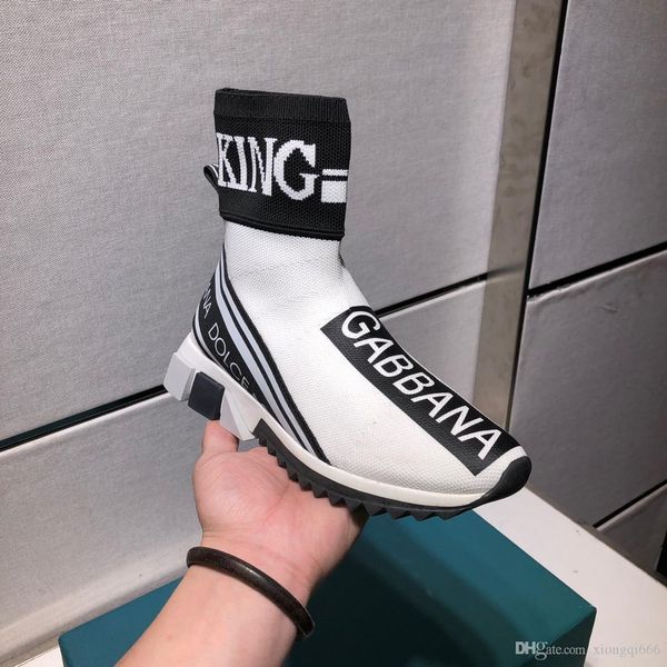 

2020 limited edition luxury designer men's knitted casual shoes, men's socks shoesaw, Red;white