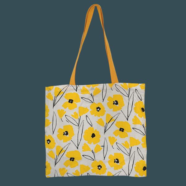 

2020 ins women's new summer flower shoulder bag girl sweet print student large capacity zipper canvas bags