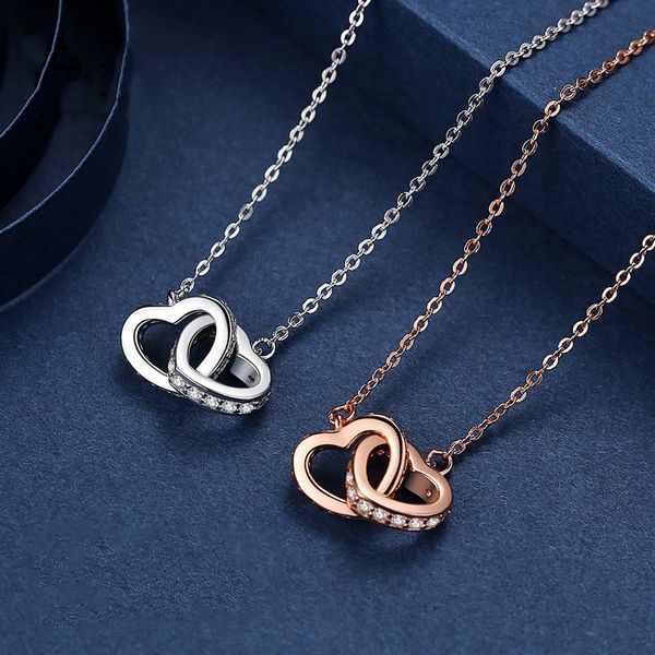 

hearts necklace s925 necklace plating pendant birthday gift@88, Silver