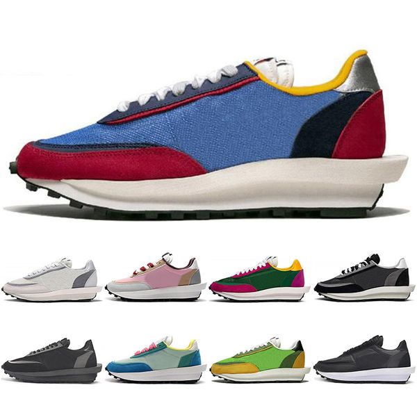

waffle running shoes for men women triple black varsity blue white grey green gusto breathable outdoor sports sneaker mens trainer