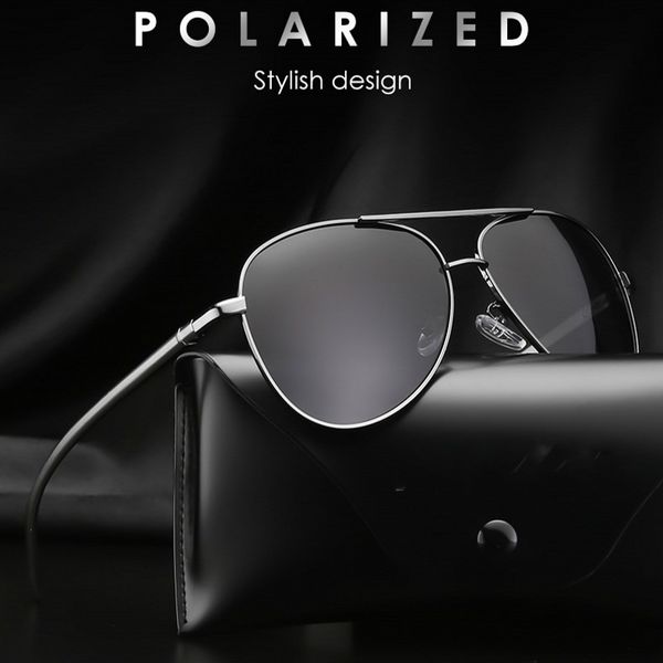 

men vintage aluminum polarized sunglasses classic aviation brand sun glasses uv400 protection lens driving shades for men, White;black