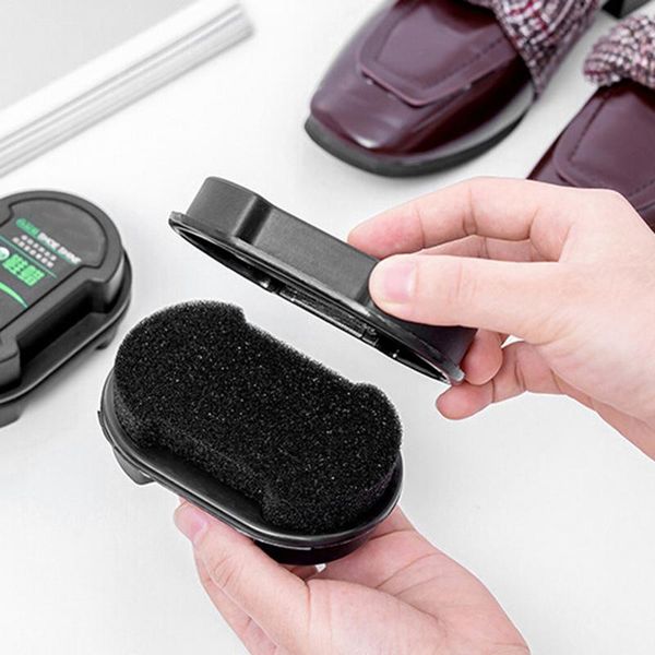 

shoe brushes double-sided sponge shoes brusher multi-function colorless polishing wax leather care polisher cleaning tool