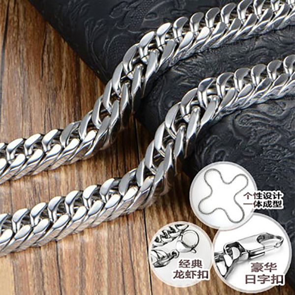 

pjx necklace wite burnishing titanium steel refined delicacy punk chain men women europe and amareca xl-zyh-001, Silver