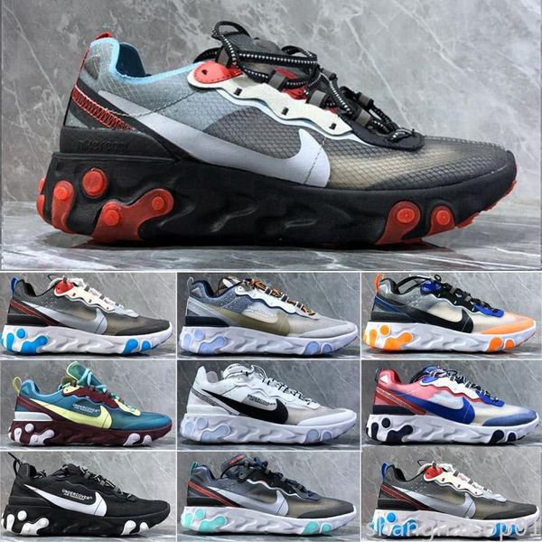 

2019 element 87 55 mens sneakers running shoes SAIL BLACK IRIDESCENT Hyper bule Pink Bright Green womens sports outdoor 01