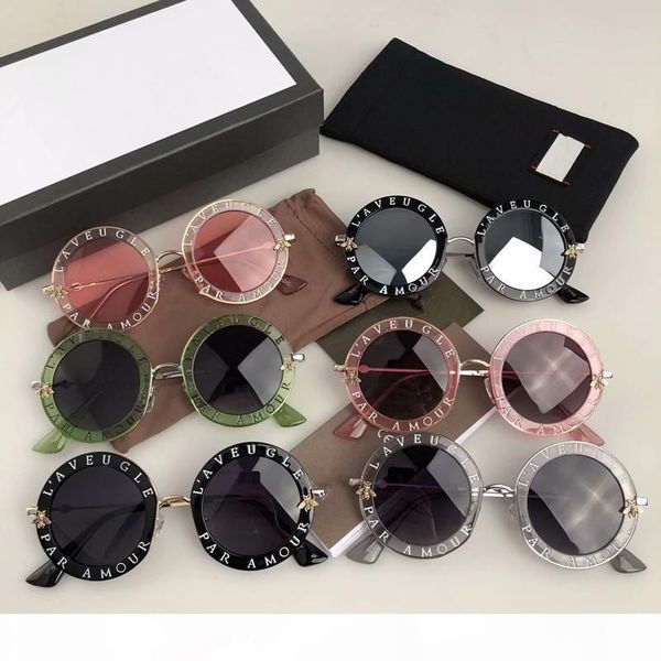 

luxury 0113 designer sunglasses for women fashion round summer style black gold frame eyewear uv protection lens, White;black