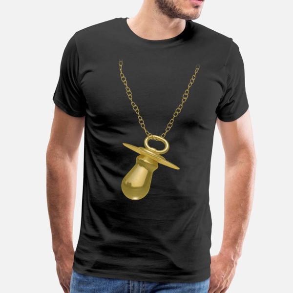 

golden pacifier t shirt men designing tee shirt o neck leisure loose authentic spring autumn vintage shirt