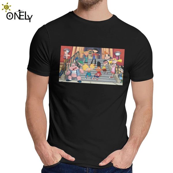 

summer man tee shirt hey arnold great top design o-образный вырез harajuku streetwear футболка