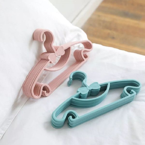 

hangers & racks 20pcs/lot portable clothes hanger kids children toddler baby coat plastic hook household clothing organizer