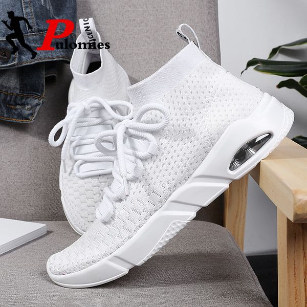 

2020summermencasualshoesmentennisshoesmiddleanklebootsmeshshoesaircushionsneakersmensportshoeswalkingshoes, Black