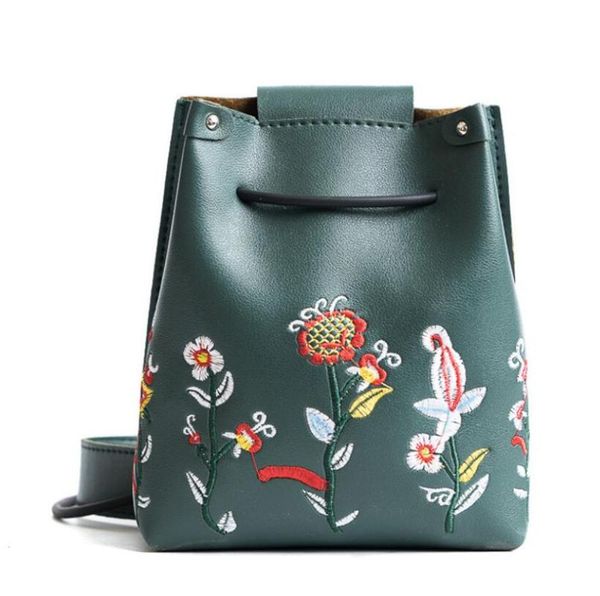 

women's bag new embroidered flowers small square bag simple chain the single shoulder joker portable messenger