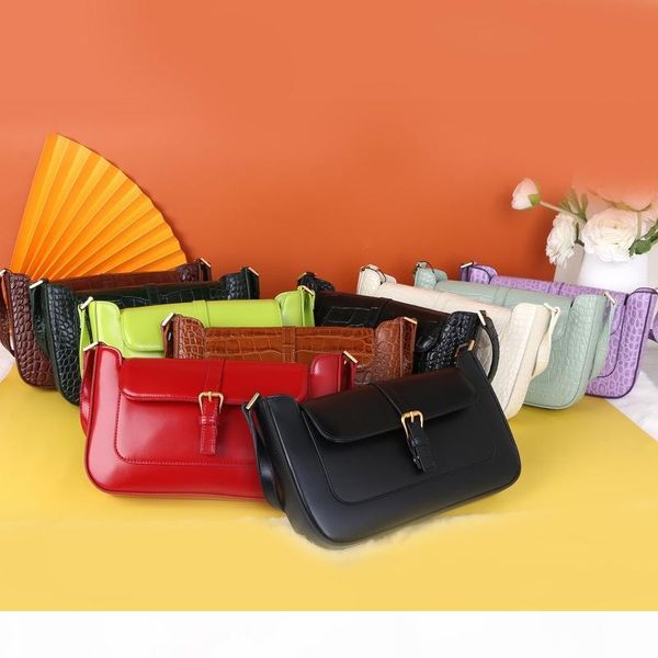 

byfar underarm bag retro leather 2020 beige niche crocodile pattern ladies fashion leather shoulder bag baguette