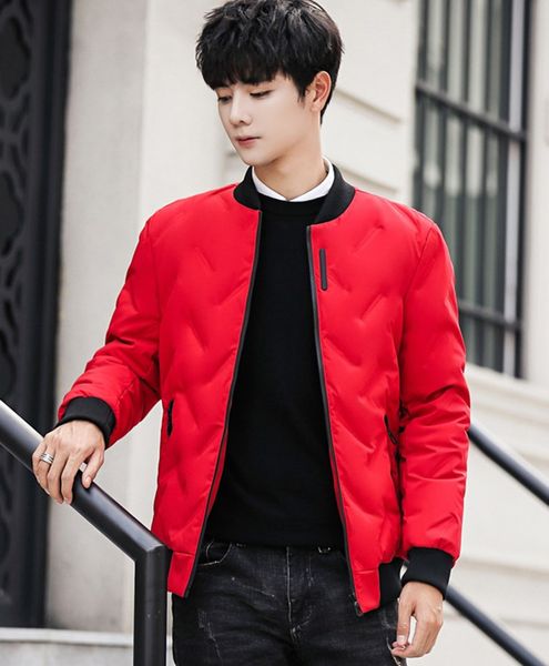 

Hot selling 2020 winter new designer luxury mens jacket European American pure color casual down jacket High quality urban style mens coat