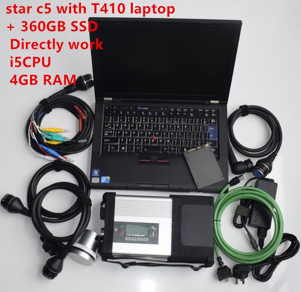 

2020 obd2 diagnostic tool mb star c5 sd connect plus lapt410 ssd 2020.03v d.as/ dts/ for mb sd c5 for cars & trucks