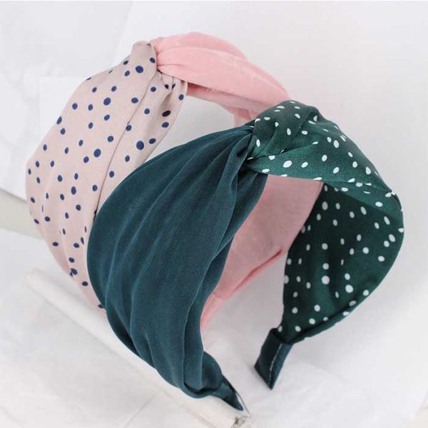 

7 cm wide cute knot headbands for women - cloth art hair hoop soft cloth wide edge printing hair hoop female hair bands ornaments, Silver
