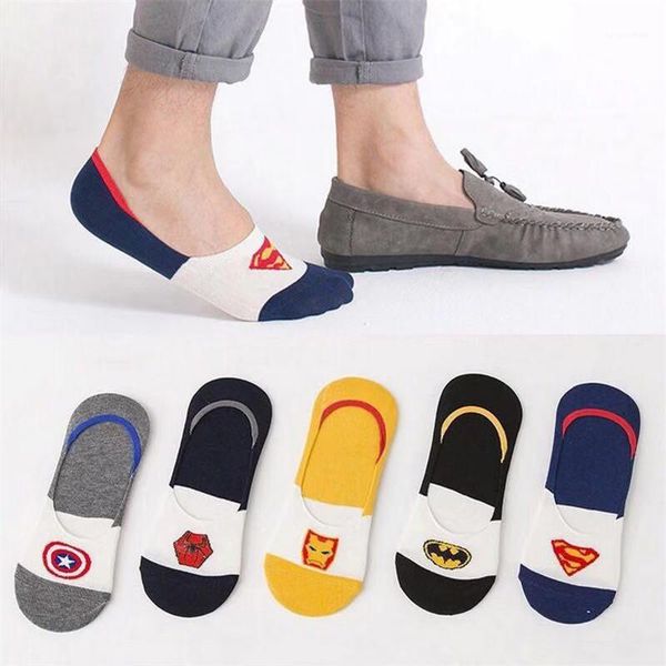 

print ankle length underwear sports comfortable athletic socks mens designer contrast color sock slippers summer striped, Black