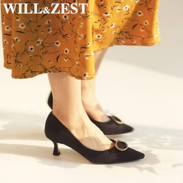 

will&zest denim pumps shoes for women's summer footwear black high heels 2020 heeled sandals designer female autumn dress