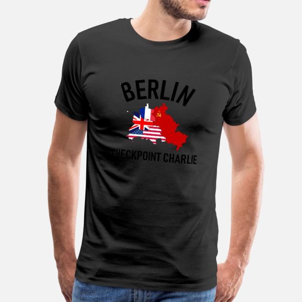 

berlin checkpoint charlie gdr germany t shirt men design cotton euro size s-3xl cute fashion summer style natural shirt