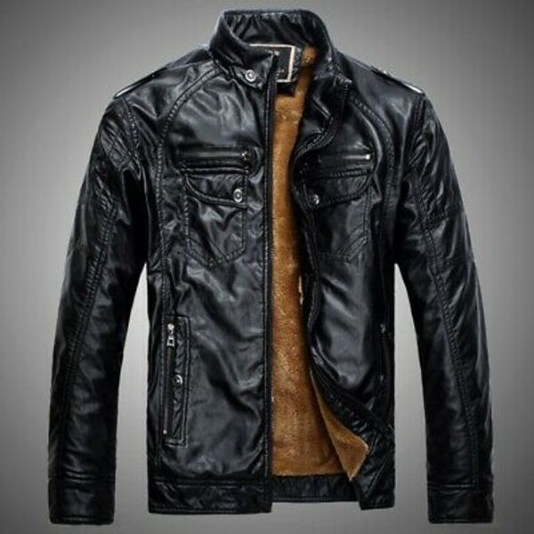 

new men's leather jackets outdoor stand motorcycle pu jacket male autumn casual leather coats slim fit mens brand clothing, Black;red