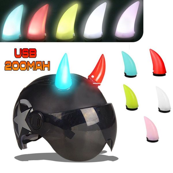 

led type c helmet corner plastic soft horn decoration headwear abs helmet devils horn angle decoration accessories