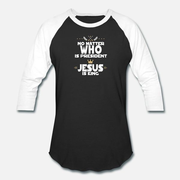 

jesus is king no matter who is president t shirt men printing tee shirt s-xxxl standard loose fashion summer style formal shirt