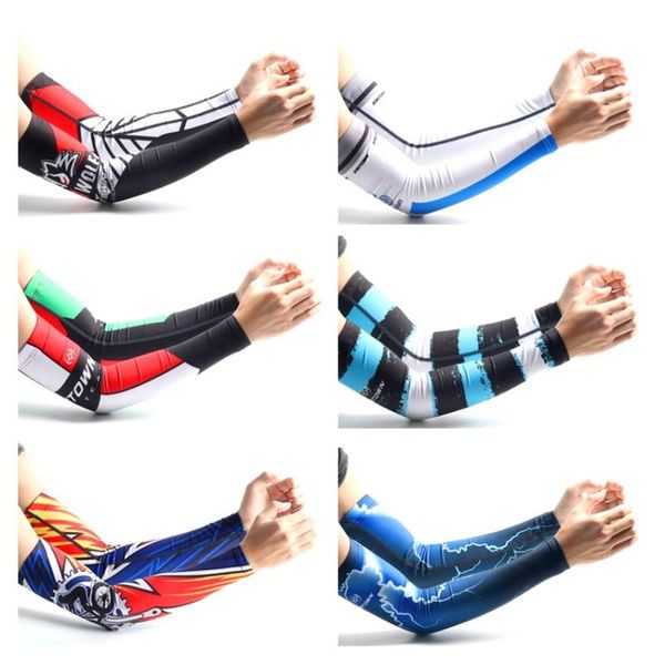 

man women cycling sleeves for arm outfit sun sleeves running arm bicycle uv protection cuff cycling warmers, Black;red
