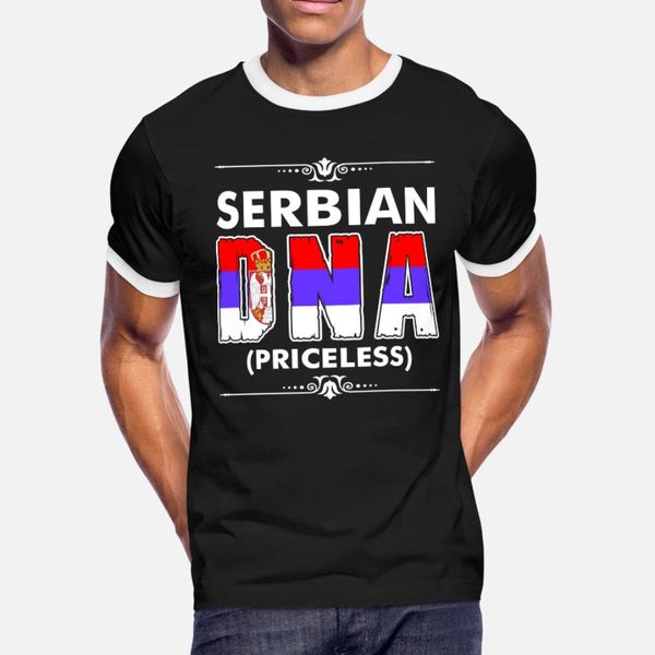 

serbian dna priceless t shirt men knitted tee shirt crew neck novelty sunlight comical summer letter shirt
