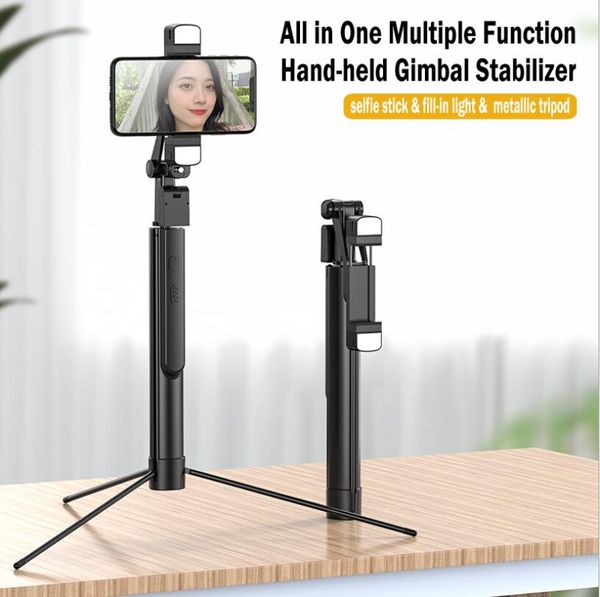 K30 El Gimbal Sabitleyici Cep Telefonu Selfie Sopa Tutucu Ayarlanabilir Selfie Standı iPhone / Android L08 5.0