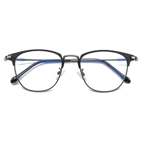 

blue light blocking computer glasses anti blue ray eyeglasses optical non-prescription thin metal eyewear frames for women men, Black