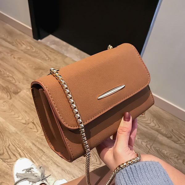 

2020 new female students frosted shoulder shoulder bag chain small package bags & shoes