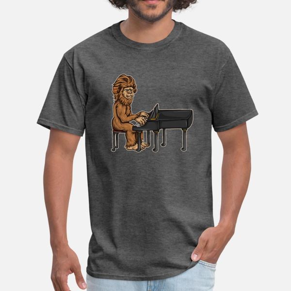 

bigfoot playing piano funny sasquatch pianist t shirt men print tee shirt s-xxxl male anti-wrinkle basic summer pictures shirt