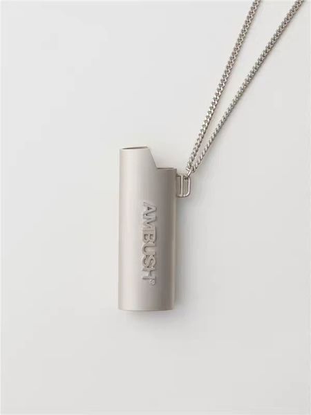

2020 ambush logo lighter case necklace women men ambush necklace hiphop style jewelry, Silver