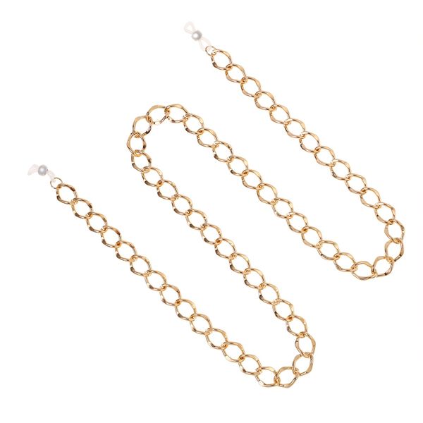 

glasses hanging chain exaggerated big buttonhole trend glasses snow chain men and women, Silver