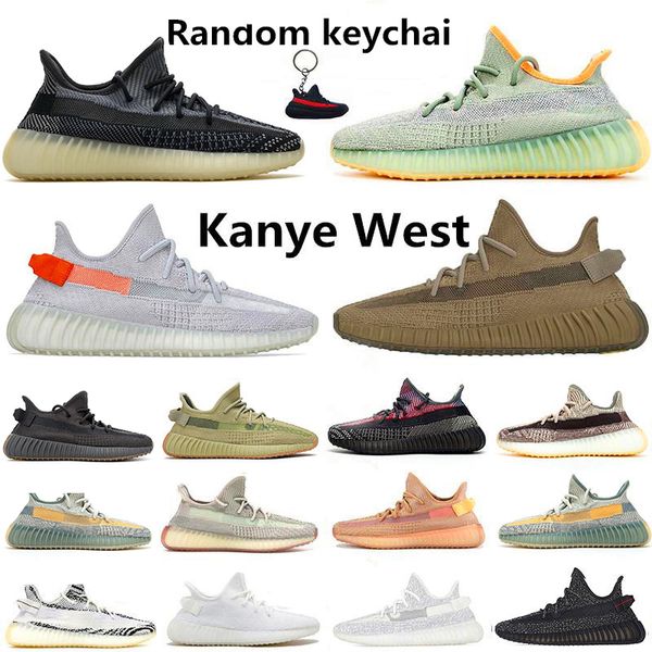 

2020 new kanye west earth asriel desert sage running shoes cinder men women cloud white clay static reflective zebra trainers sneaker