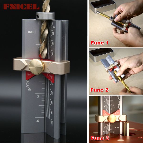 

multi-functional woodworking tools height gauge limit ring installation aid drill angle measurer high precision rule