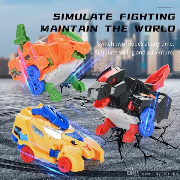 

6styles assorted transformation dinosaur car 2-in-1 design cool animation shape for boy kids gag cartoon toys 06