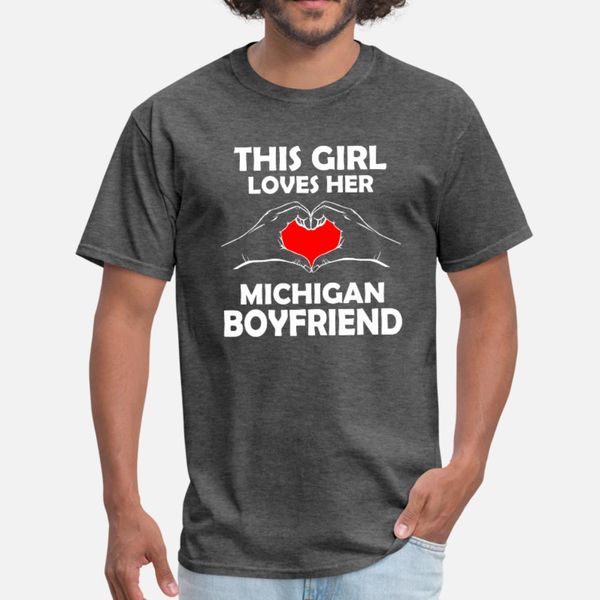 

девочка любовь мичиган boyfriend тенниска мужчины печать с коротким рукавом s-3xl нормальных подарки новой мода лето фотография рубашки