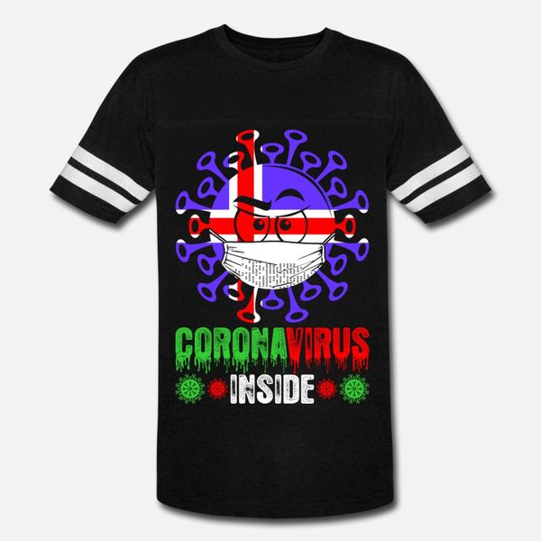 

icelander corona virus inside t shirt men printed short sleeve crew neck unique fit building spring autumn leisure shirt