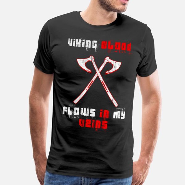 

viking ax vikings blood denmark gift t shirt men designing cotton size s-3xl letter fit breathable summer unique shirt