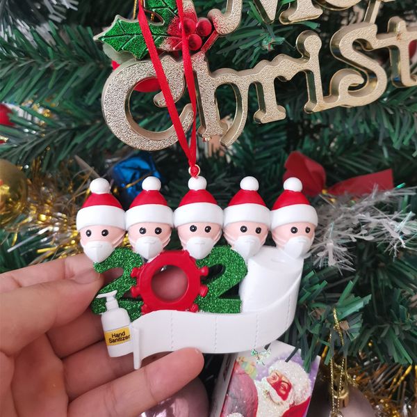 

стоковая доставка dhl 2020 карантин рождество рождения партии украшения подарков продукта персонализированный семьи из 2 3 4 5 6 7 украшение