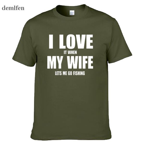 

горячая продажа модной одежды casual i love my wife fishinger хлопок смешная футболка для мужчин с коротким рукавом майки топы