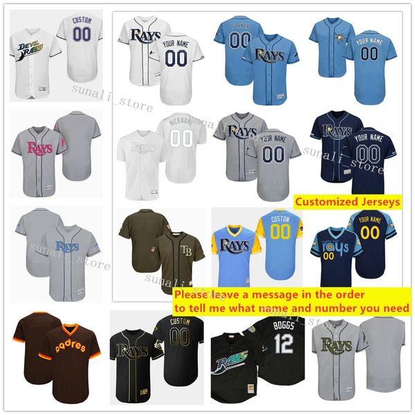 

stitched men women kids 17 austin meadows 39 kevin kiermaier 4 blake snell 8 brandon lowe 50 charlie morton 18 joey wendle jerseys, Blue;black